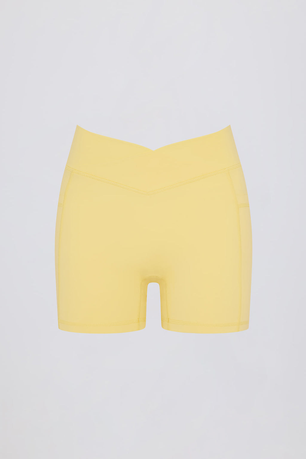 Soft Active Crossover Pocket Shorts in Black