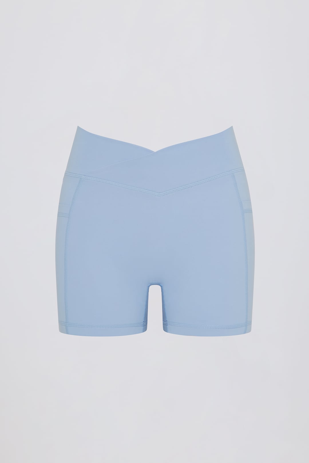Soft Active Crossover Pocket Shorts in Black