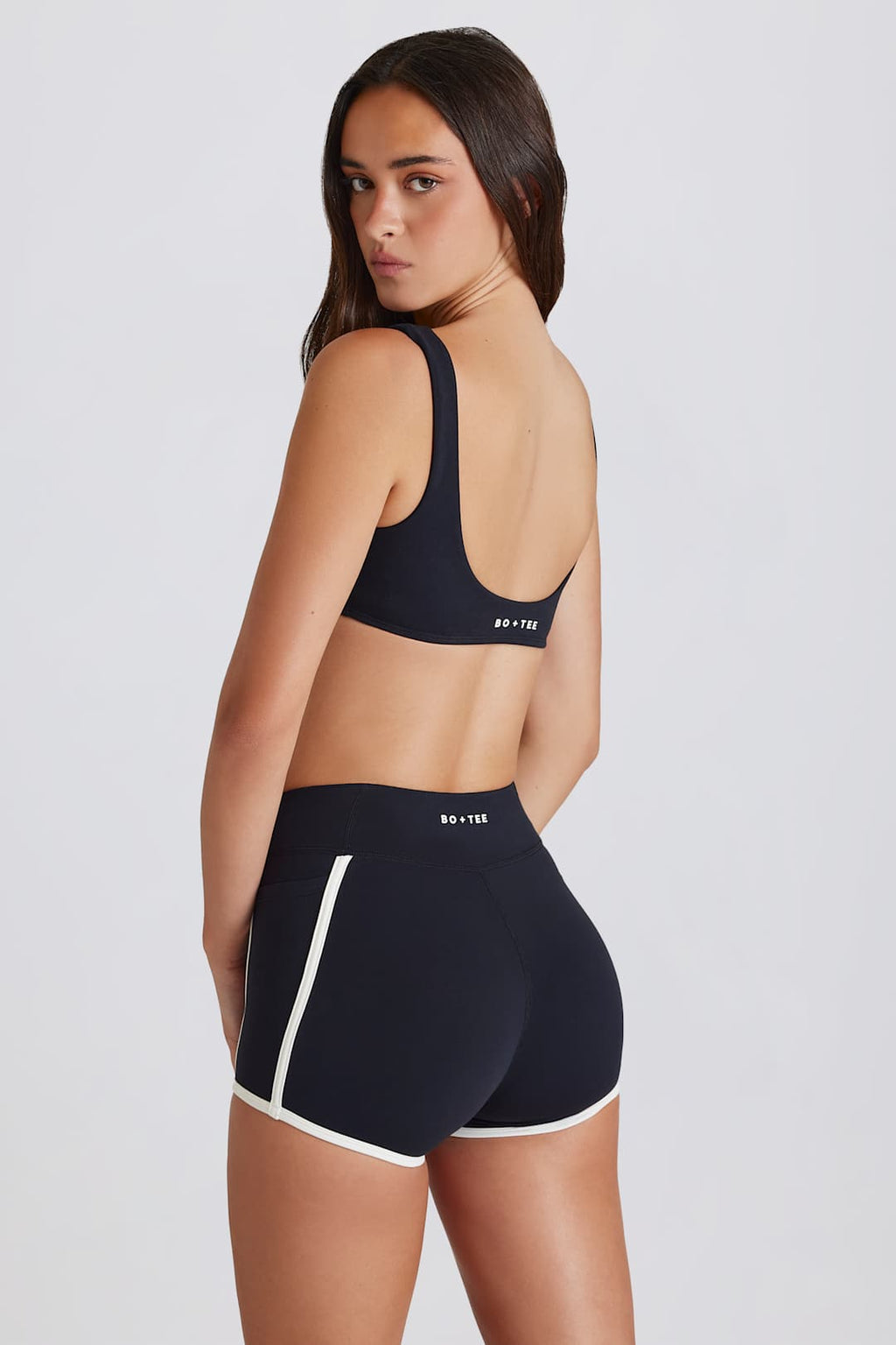 Soft Active Contrast Mini Shorts in Dark Red