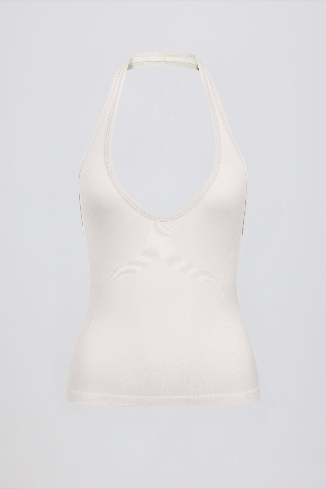 Define Luxe Halterneck Tank Top in White