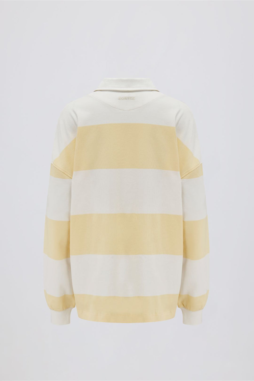 Striped Oversized Long-Sleeve T-Shirt in Dark Red