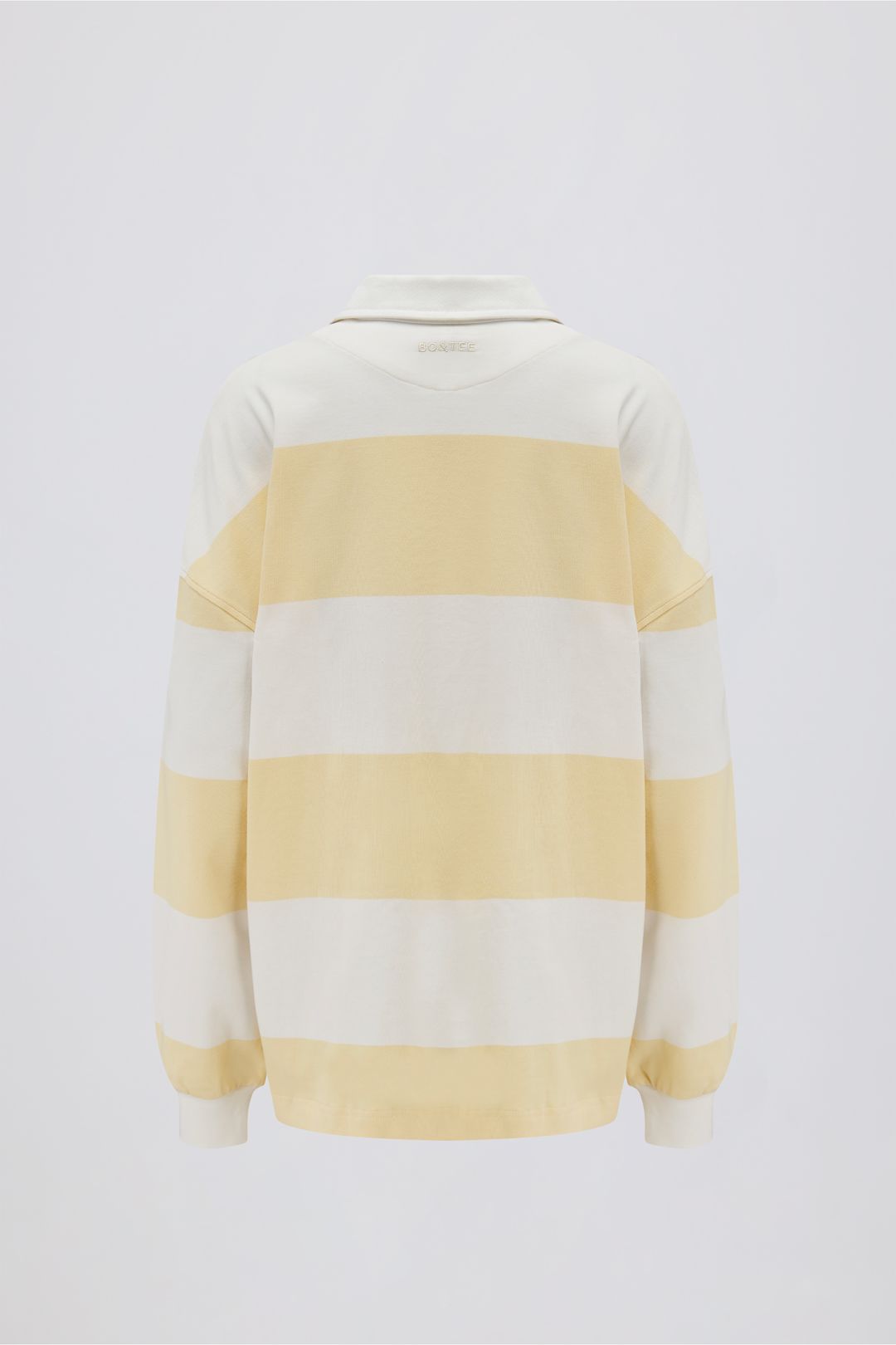 Striped Oversized Long-Sleeve T-Shirt in Dark Red